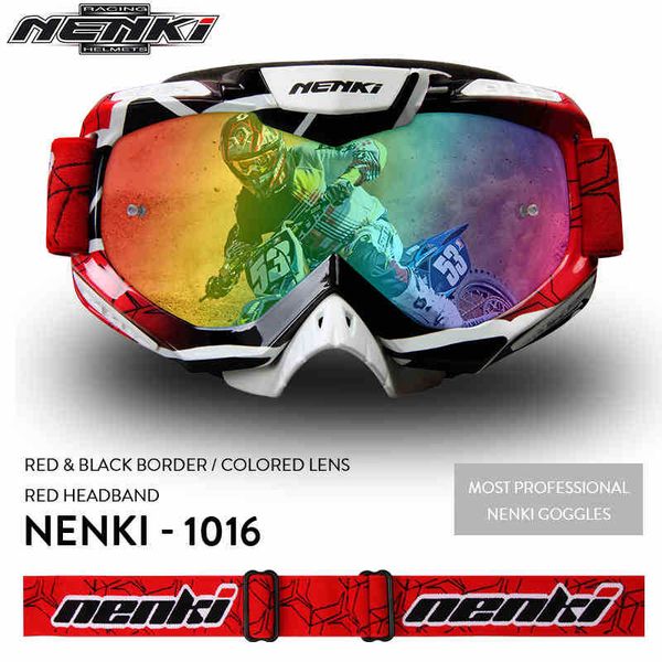 

nenki lunettes motocross glasses moto men women motorcycle goggles helmet glasses off-road dirt bike atv mx bmx dh mtb eyewear, Black
