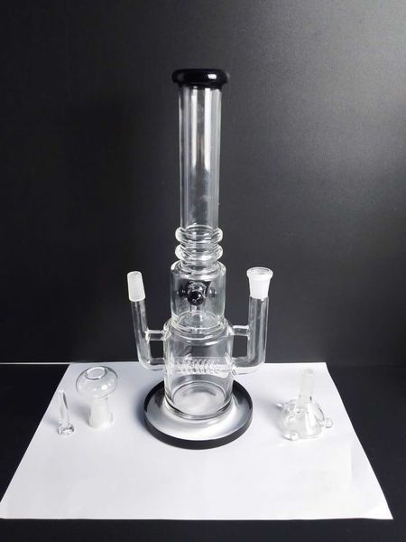 alto: 32CM Beaker bong a buon mercato in vendita bong in vetro con pipe precolatore bong in vetro spesso di giada bianca