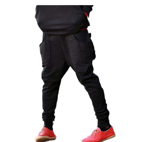 Atacado-Pyrex Sarouel Baggy Bandana Pant Hip Hop Hip Hop Dança Harem Sweatpants Drop Calças Calças Homens Parkour Sport Trilha Pant 50530005A