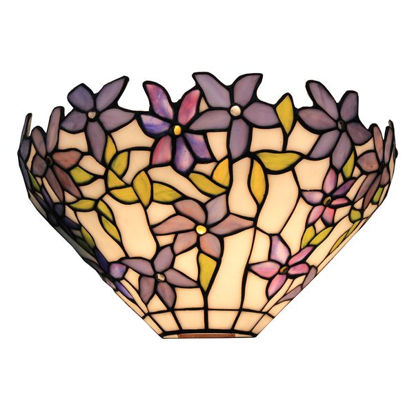 2019 Fl Pattern Stained Glass 1 Light Wall Lamps Sconces With 12 Inch Width Lampshade From Brang 25 13 Dhgate Com
