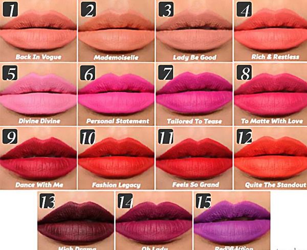 

new makeup retro matte liquid lips lip gloss 5ml 15 color high-quality dhl ing