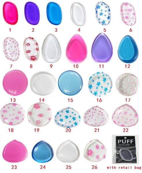 

portable easy clean cute beauty makeup tools washable silicone sponge powder puff makeup sponge for making up