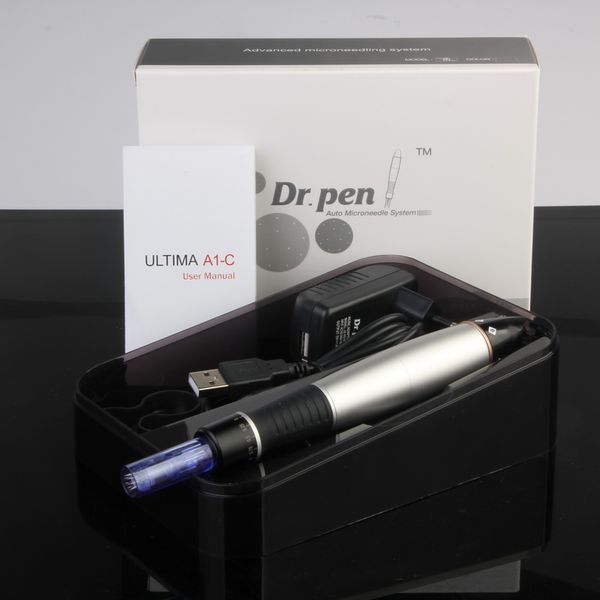 

manufacturer direct sale electric dr pen micro needle stamp derma pen with two needle cartridge