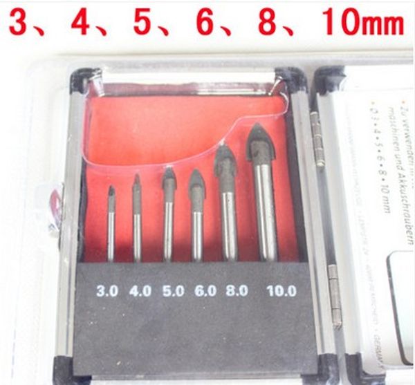 

6 pcs set glass ceramic tile hole opener glass drill bits ceramic tile bit 001