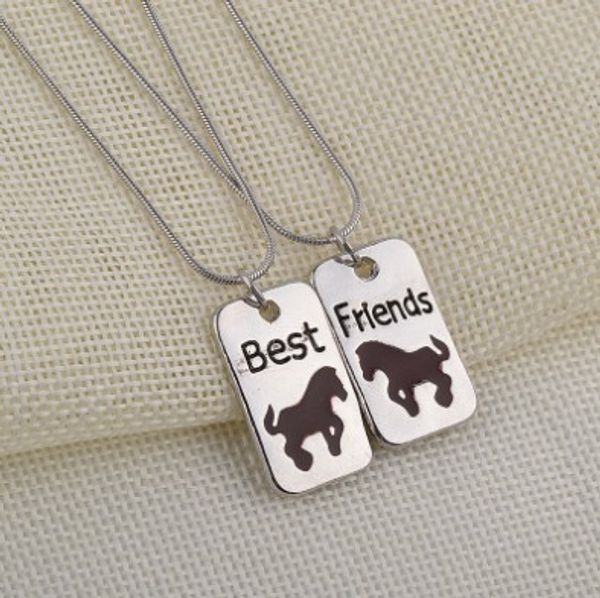 

friends womens necklace set silver plated split joint debossed horse necklaces gift idea unique jewelry chokers necklaces, Golden;silver