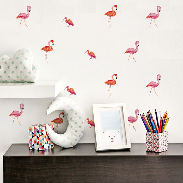 Acheter Stickers Muraux Flamingo Stickers Oiseau Rose Pour Fille Chambres Denfants Diy Art Vinyle Nouveau Design Décor à La Maison De 345 Du