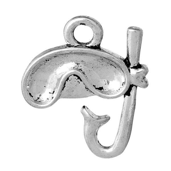 

очарование подвески подводное плавание маска трубка античное серебро 25 мм (1") x 20 мм (6/8"),10 шт. выводы новые ювелирные изделия diy, Bronze;silver