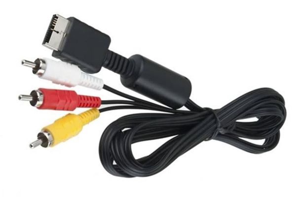 Vendita calda Cavo audio video AV da 6 piedi a RCA per Sony PlayStation 2 PS2 PlayStation 3 PS3 Spedizione gratuita DHL