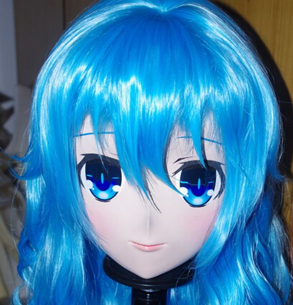 

c2-041) ручной работы женский силиконовая резина маска для лица косплей kigurumi маска трансвестит кукла kigurumi японский kig аниме ролевы, Black;red
