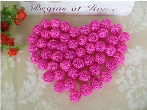 

new design 3cm 1.2 inch diameter mini creative rattan ball for christmas wedding decoration home ornament craft supplies