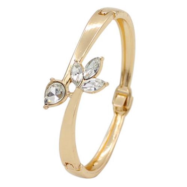 

Женщин розовое золото покрытием полые инкрустация горный хрусталь цветок тонкий