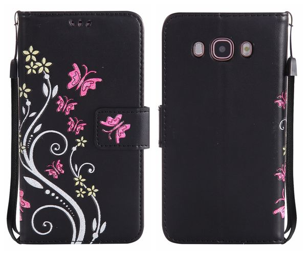 

flip cover for samsung galaxy j5 prime case luxury wallet card colorful flower for galaxy j5 j510 2016 j530 2017 case