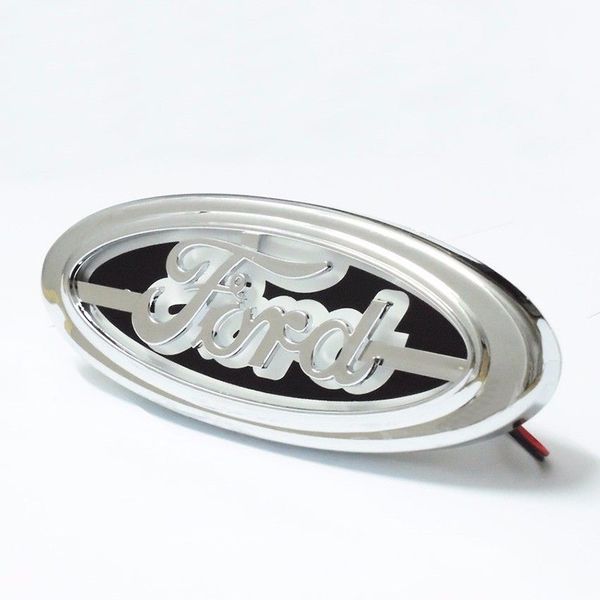 5D-LED-Auto-Logo-Lampe, 14,5 cm x 5,6 cm, für Ford Focus Mondeo Kuga, Auto-Abzeichen-LED-Lampe, Auto-Laserlichter, 3D-Heck-Emblem-Aufkleber, Geister-Schatten-Licht