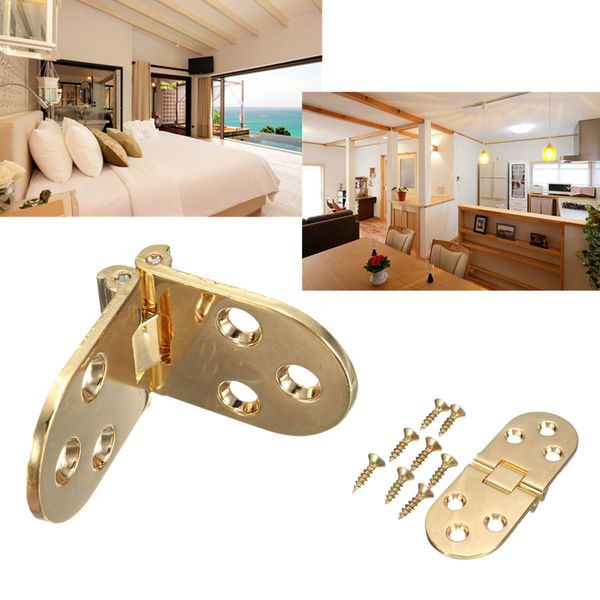 2019 Steel Oval Shape Gold Tone Folding Cabinet Door Kitchen
