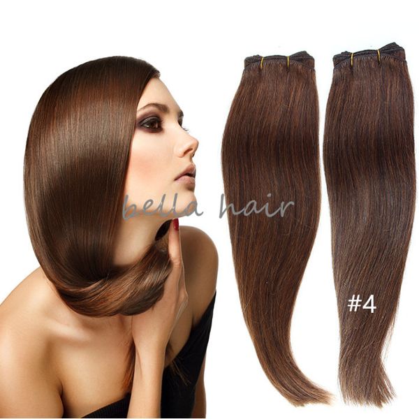 

brazilian human hair indian malaysian peruvian straight hair weft hair extension black dark brown 4pcs lot free