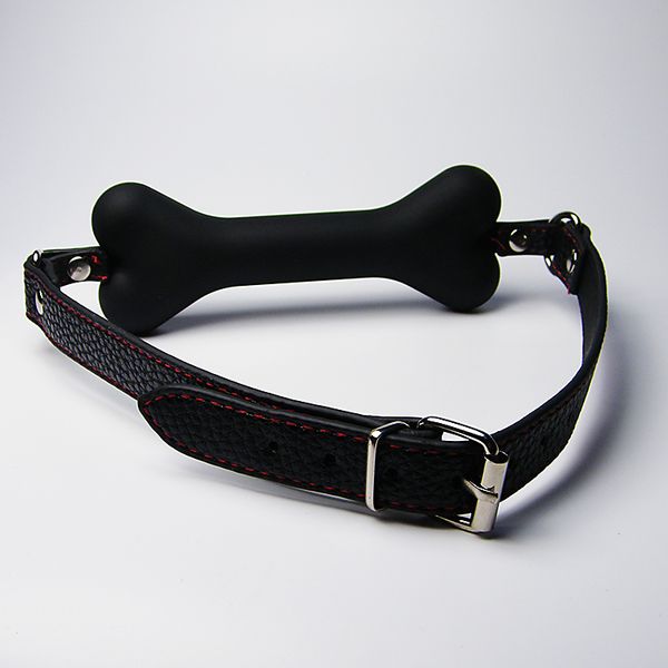 

2015 fetish gag quite bone fixation new silicone mouth bit keep pink/black bondage slave dog toy frpnw
