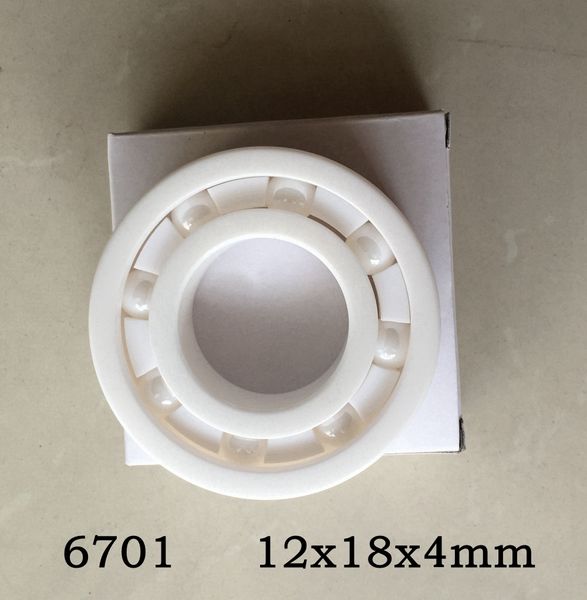 10 pezzi 6701 cuscinetti a sfera in ceramica completa 12x18x4 mm Cuscinetti in zirconio ZrO2 12 * 18 * 4 mm