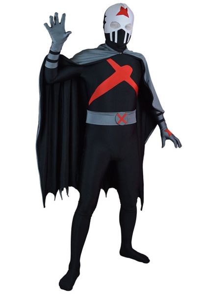 

full set of x teen titans custom red superhero costume halloween party cosplay zentai suit, Black;red
