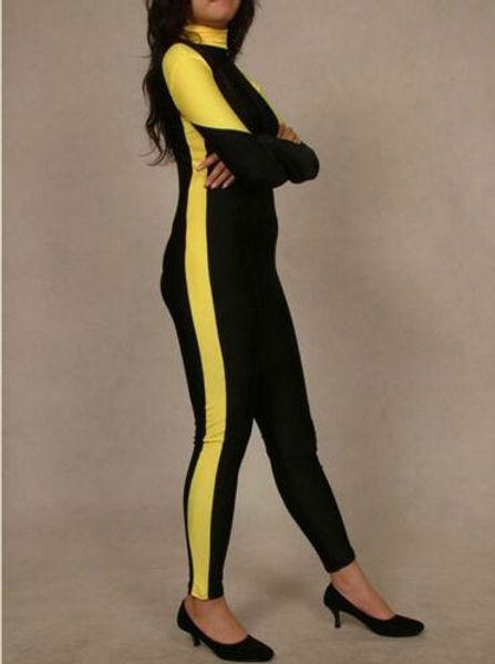 

black and blue color spandex lycra zentai second skin catsuit