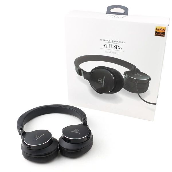 

Ath r5 headphone head et wired headphone over ear tereo earphone black white color with retail box aaa quality 1pc dhl