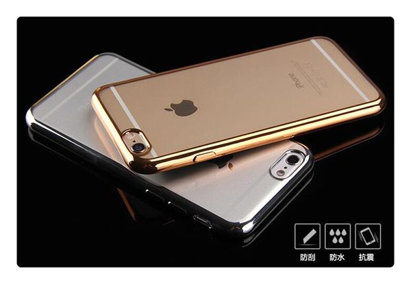 

new factory wholesale for iphone7 phone shell plating tpu ultra-thin tpu soft shell iphone7 protective cover plating