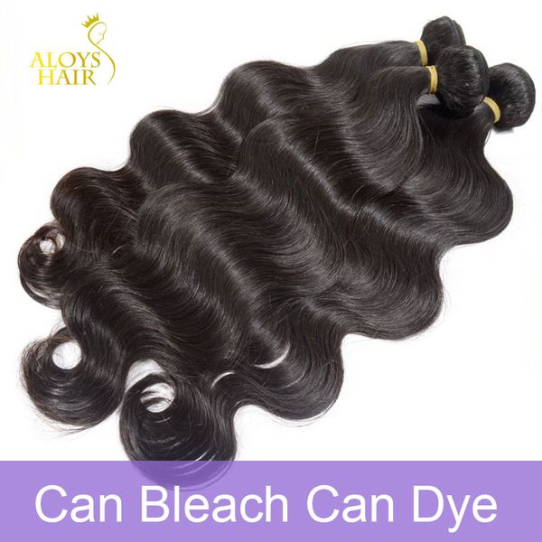 

grade 10a brazilian virgin hair body wave unprocessed raw peruvian indian malaysian human hair weave 3/4bundles lot natural color can bleach, Black