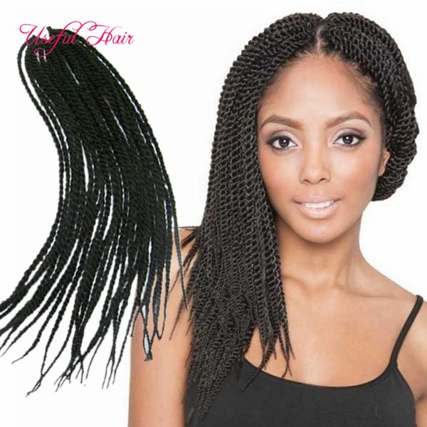 

ombre senegalese twist crochet braid hair extensions synthetic afro pre-twist synthetic braiding xpression hair extensions marley braids, Black