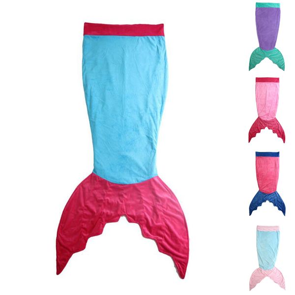 140 CM Sereia Cauda Cobertores Garoto Cobertor Cobertor Meninas Sereia Cobertor Dupla Camada Cobertor Crianças Para As Crianças