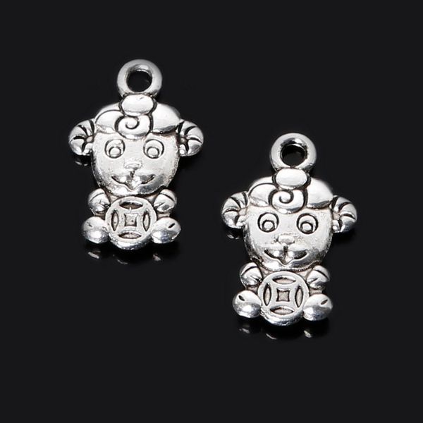 

11pcs 11x17mm zinc alloy antique silver lamb diy charms pendants jewelry making diy, Bronze;silver
