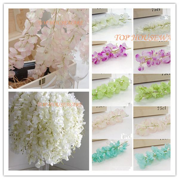 

50 шт. искусственный шелк глициния цветок для diy свадебная арка квадратный ротанг моделирование цветы настенная корзина может быть расширен