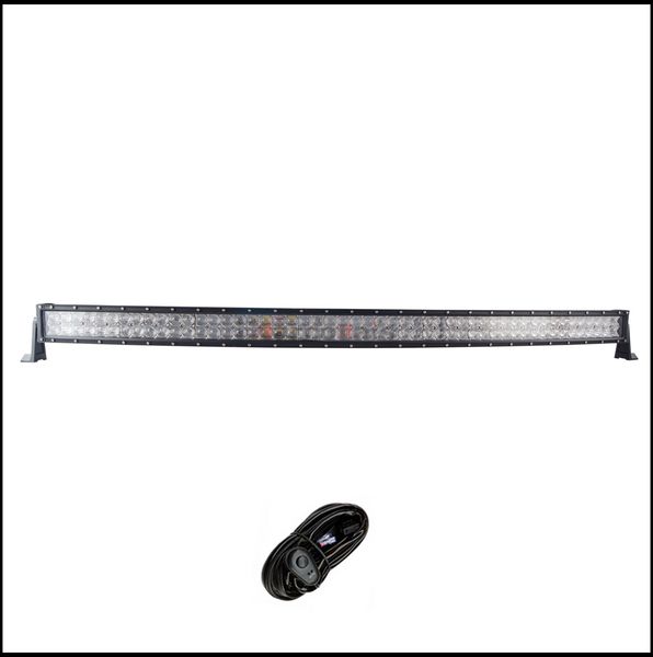 

52 inch 500w 5d curved cree led work light bar for tractor boat offroad 4wd 4x4 truck suv atv spot flood combo beam 12v 24v with wiring kit