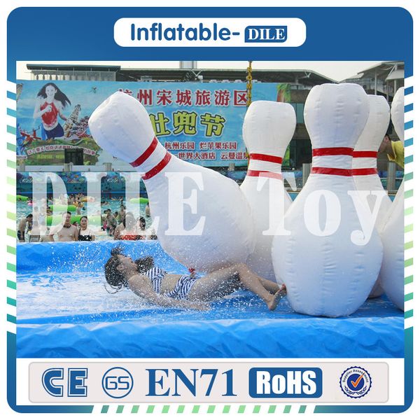 

6 pieces a lot inflatable human bowling pin game giant inflatable bowling bottle outdoor bowling pin game