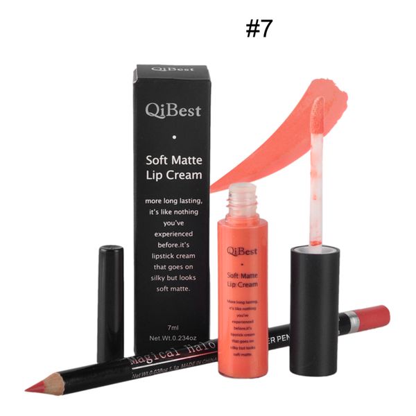 

seal new band qimakeup set 16 colors lip gloss + 16 colors colors pencil new brand qimatte lip gloss waterproof ing