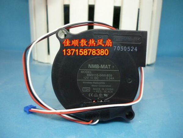 NMB 5015 0,24 A BM5115-04W-B59 50 x 50 x 15 mm 12 V 3-Zeilen-Projektorlüfter