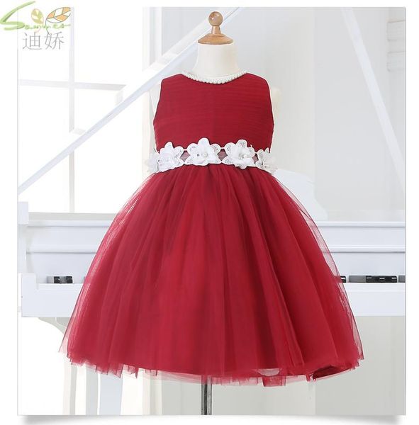 

white petals girl dresses 2015 cute ball gown sleeveless summer flower girl dresses for weddings party dresses ing, White;blue