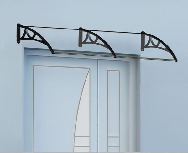 DS60160-P, 60 x 160 cm. Tiefe 60 cm, Breite 160 cm. Türvordächer, Kunststoff-Markisen, DIY-Markisen, transparente Markise, Türen aus Polycarbonat