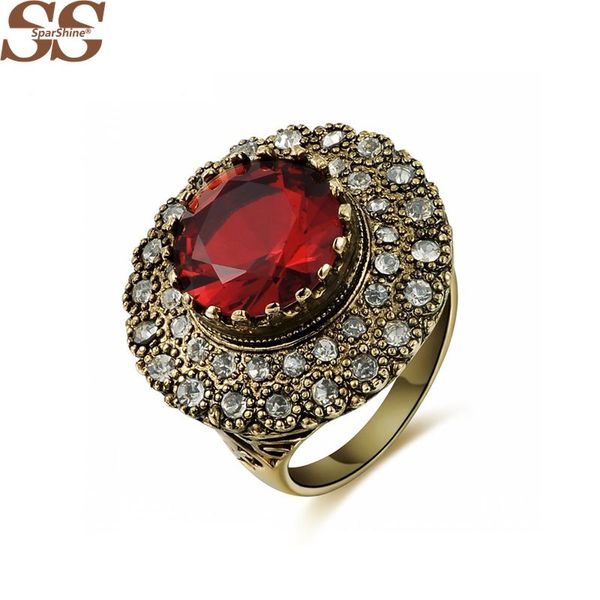 

Retro Red Diamond Ring Broad Side Bijoux Ruby Jewelry Sapphire Diamond Jewelry Vintage Bijouterie Rings For Women