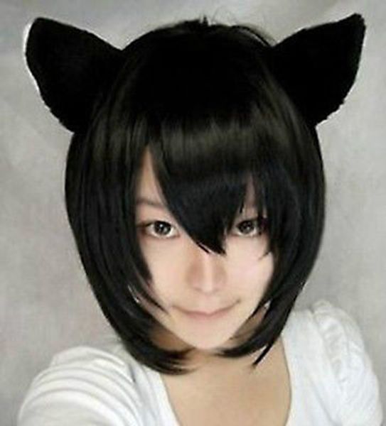 

summer begins new short black fashion hairs wigs cosplay party wig