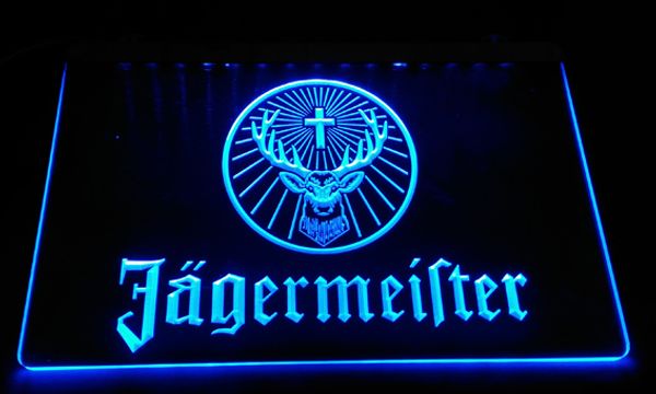 

LS2996-б Jagermeister LED Neon Light-Sign Decor Бесплатная доставка Dropshipping Оптовые 6 цветов на выбор