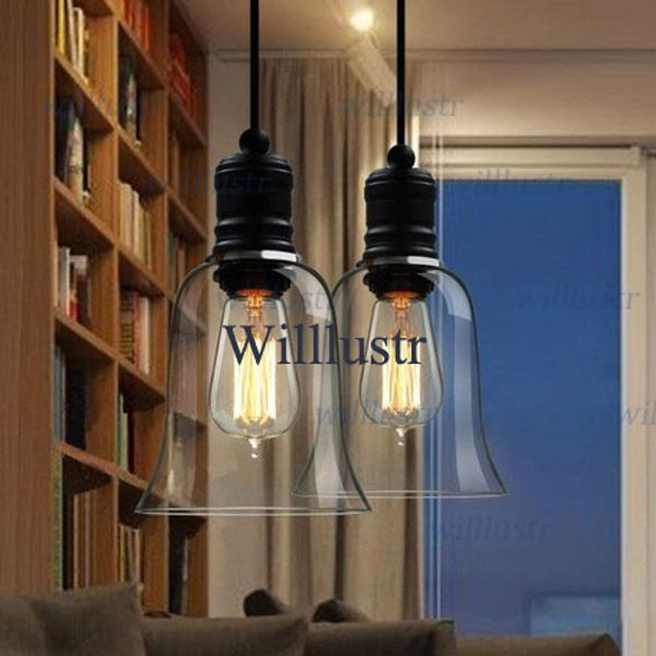 Kleine moderne Lampe, Kristallglocke, Glas-Pendelleuchten, Esszimmer, Innenbereich, zeitgenössische Beleuchtungskörper