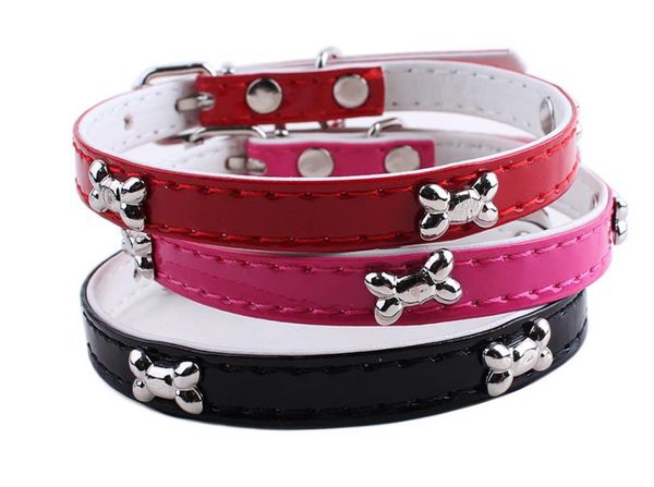 Coleira de cachorro Mini Bone Dog Leash colar Collar Dog Training Collar Pet Suprimentos Drop Shipping