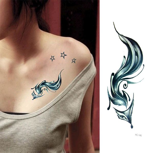 The Fox Wasserdichte Design-Tattoos für Damen, modische Körperkunst-Aufkleber, Designer-Marke, tolle Qualität, kostenloser Versand