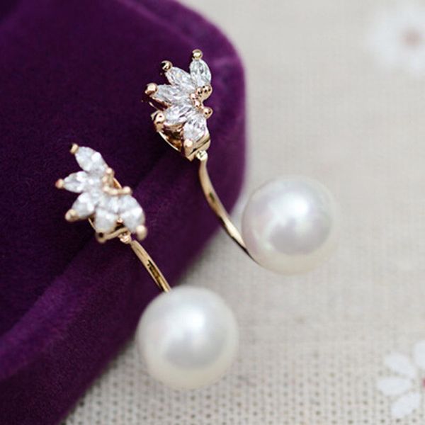 

Мода женщин ювелирных изделий 18K желтое золото гальваническим Clear Цирконий CZ прок