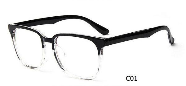 

wholesale- nossa brand quality 2017 vintage square glasses frame fashion women men myopia glasses spectacle optical frames black white, Silver
