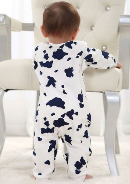 

wholesale- cute cow newborn girls boys clothes baby outfit infant romper clothes 0-24m, Blue