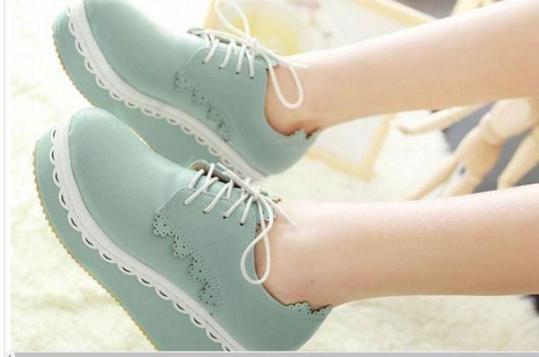 

2016 new spring wedges korean small fresh casual shoes muffin, Black