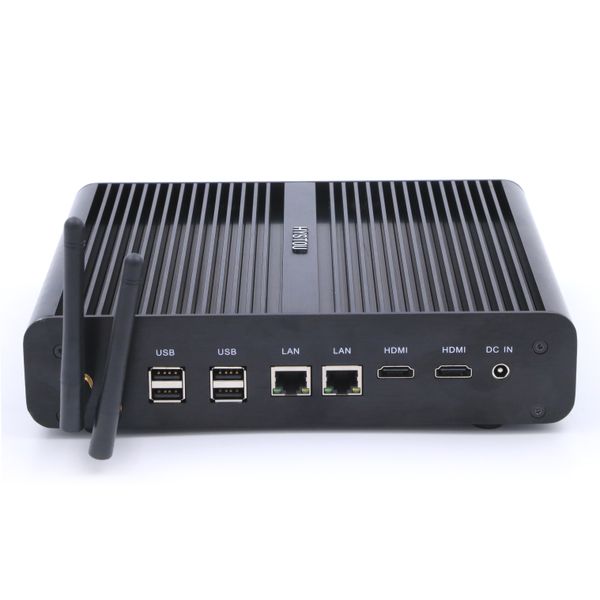 Acheter Hystou Fanless Mini Pc 12v Petite Taille Ordinateur Intel Core I7 4500u Barebone Pc 2 Gigabit Lan 2 Hdmi Windows 10 Linux Compatible De - 