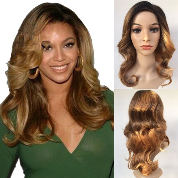 Fashion Long Ombre Blonde African American Wigs Weave Wigs