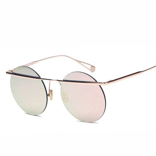 

новый стимпанк винтаж круглые солнцезащитные очки мужчины женщины модный бренд дизайнер покрытие зеркало открытый солнцезащитные очки мужско, White;black