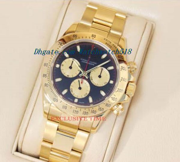 

luxury watch stainless steel bracelet paul newman dial bracelet 18k yellow gold 116528 40mm automatic mechanical man watch wristwatch, Slivery;brown